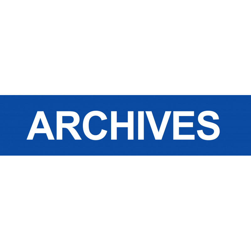 Local ARCHIVES bleu (15x3.5cm) - Autocollant(sticker)