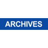 Local ARCHIVES bleu (15x3.5cm) - Autocollant(sticker)