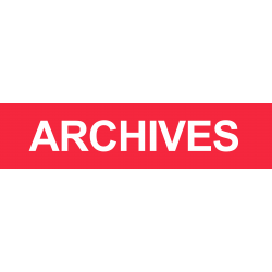 Local ARCHIVES rouge (15x3.5cm) - Autocollant(sticker)