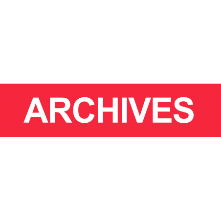 Local ARCHIVES rouge (15x3.5cm) - Autocollant(sticker)