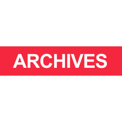 Local ARCHIVES rouge (29x7cm) - Sticker/autocollant