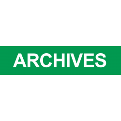 Local ARCHIVES vert (15x3.5cm) - Autocollant(sticker)