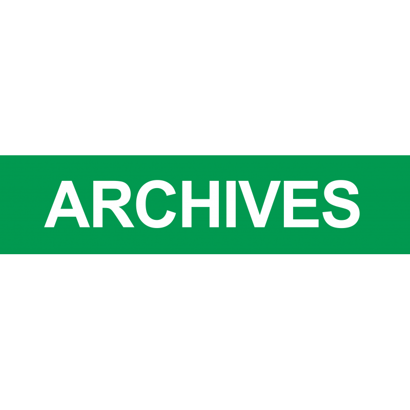 Local ARCHIVES vert (15x3.5cm) - Autocollant(sticker)