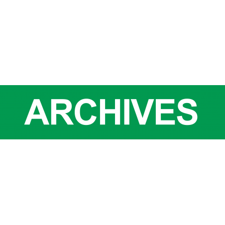 Local ARCHIVES vert (15x3.5cm) - Autocollant(sticker)