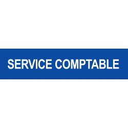 Local SERVICE COMPTABLE bleu (29x7cm) - Autocollant(sticker)