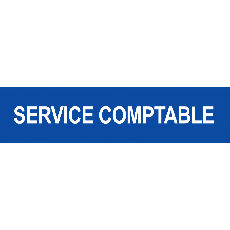 Local SERVICE COMPTABLE bleu (29x7cm) - Autocollant(sticker)