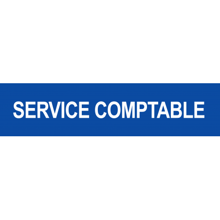 Local SERVICE COMPTABLE bleu (29x7cm) - Autocollant(sticker)