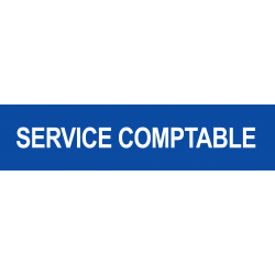Local SERVICE COMPTABLE bleu (15x3.5cm) - Autocollant(sticker)