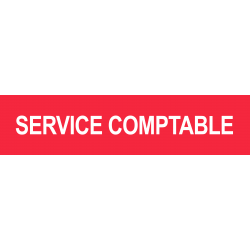 Local SERVICE COMPTABLE rouge (15x3.5cm) - Autocollant(sticker)