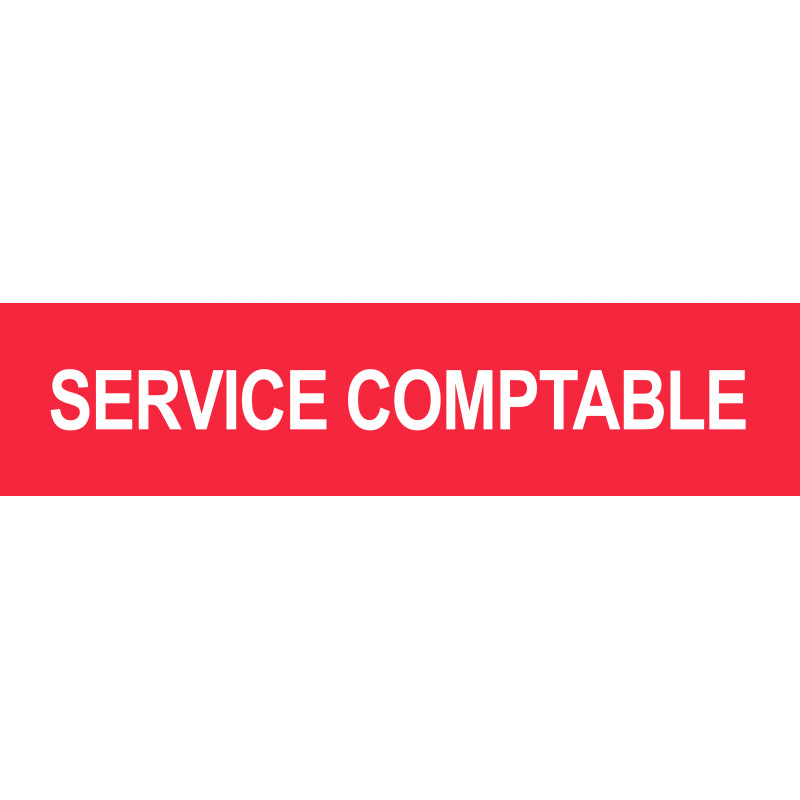 Local SERVICE COMPTABLE rouge (15x3.5cm) - Autocollant(sticker)