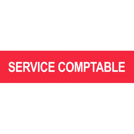 Local SERVICE COMPTABLE rouge (15x3.5cm) - Autocollant(sticker)