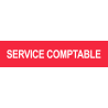 Local SERVICE COMPTABLE rouge (15x3.5cm) - Sticker/autocollant
