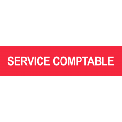 Local SERVICE COMPTABLE rouge (29x7cm) - Autocollant(sticker)