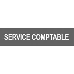Local SERVICE COMPTABLE gris (15x3.5cm) - Autocollant(sticker)
