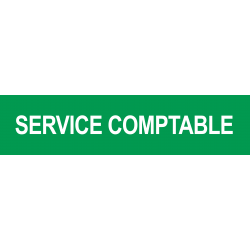 Local SERVICE COMPTABLE vert (29x7cm) - Autocollant(sticker)