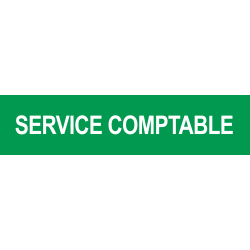 Local SERVICE COMPTABLE vert (15x3.5cm) - Autocollant(sticker)