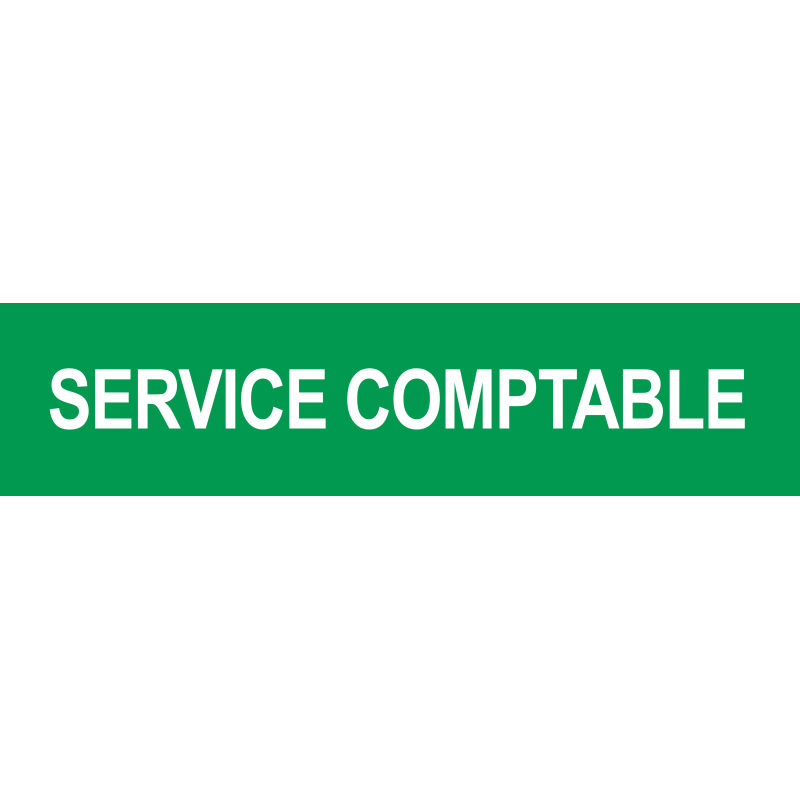 Local SERVICE COMPTABLE vert (15x3.5cm) - Autocollant(sticker)