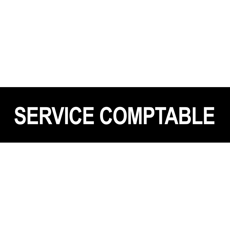 Local SERVICE COMPTABLE noir (29x7cm) - Autocollant(sticker)