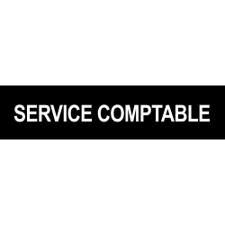 Local SERVICE COMPTABLE noir (15x3.5cm) - Sticker/autocollant