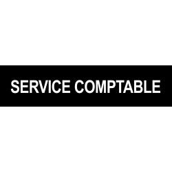 Local SERVICE COMPTABLE noir (15x3.5cm) - Autocollant(sticker)