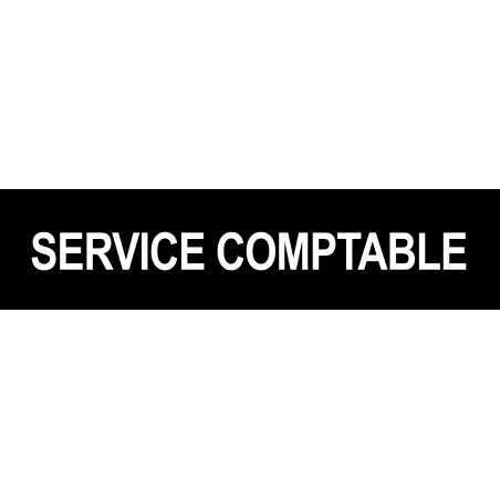 Local SERVICE COMPTABLE noir (15x3.5cm) - Autocollant(sticker)