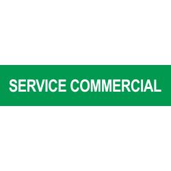 Local SERVICE COMMERCIAL vert (15x3.5cm) - Autocollant(sticker)