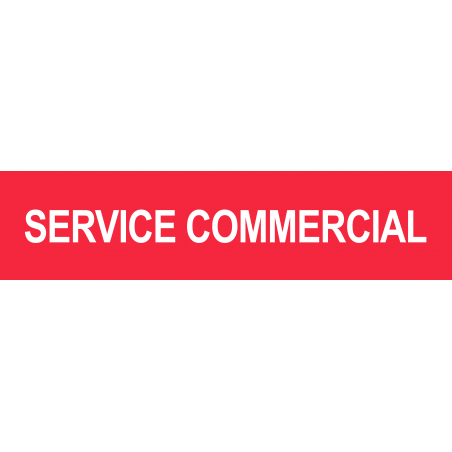 Local SERVICE COMMERCIAL rouge (29x7cm) - Autocollant(sticker)