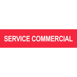 Local SERVICE COMMERCIAL rouge (15x3.5cm) - Autocollant(sticker)