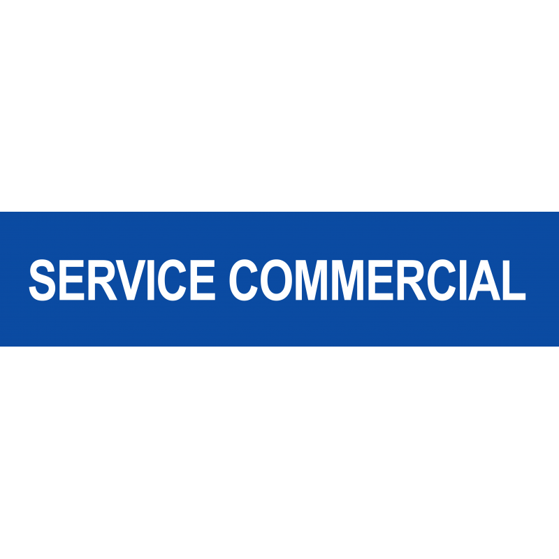 Local SERVICE COMMERCIAL bleu (15x3.5cm) - Autocollant(sticker)