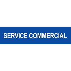 Local SERVICE COMMERCIAL bleu (29x7cm) - Autocollant(sticker)