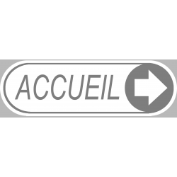 Accueil blanc directionnel droite (29x9cm) - Autocollant(sticker)