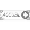Accueil blanc directionnel droite (29x9cm) - Sticker/autocollant