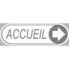 Accueil blanc directionnel droite (29x9cm) - Autocollant(sticker)