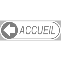 Accueil blanc directionnel gauche (29x9cm) - Sticker/autocollant