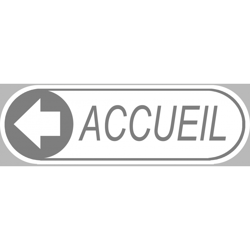 Accueil blanc directionnel gauche (29x9cm) - Autocollant(sticker)