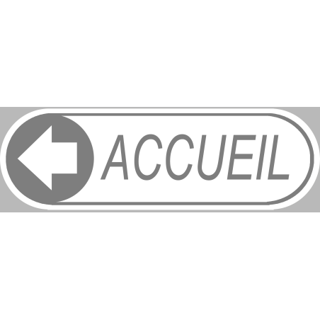 Accueil blanc directionnel gauche (29x9cm) - Sticker/autocollant