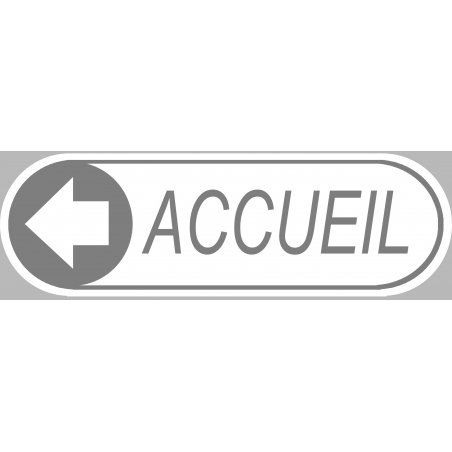 Accueil blanc directionnel gauche (29x9cm) - Autocollant(sticker)