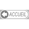 Accueil blanc directionnel gauche (29x9cm) - Autocollant(sticker)