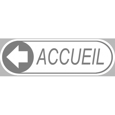 Accueil blanc directionnel gauche (19x6cm) - Autocollant(sticker)