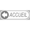 Accueil blanc directionnel gauche (19x6cm) - Autocollant(sticker)