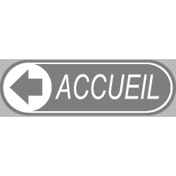 Accueil gris directionnel gauche (29x9cm) - Sticker/autocollant