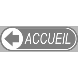 Accueil gris directionnel gauche (29x9cm) - Autocollant(sticker)