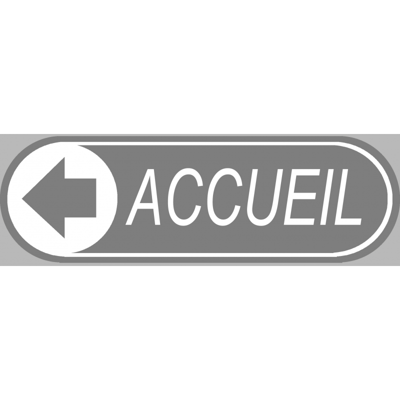 Accueil gris directionnel gauche (29x9cm) - Autocollant(sticker)