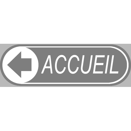 Accueil gris directionnel gauche (29x9cm) - Sticker/autocollant