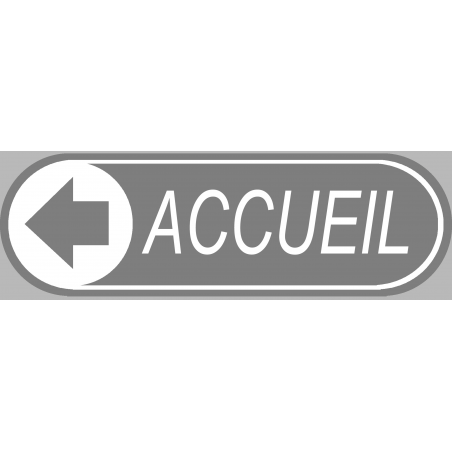 Accueil gris directionnel gauche (29x9cm) - Autocollant(sticker)