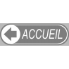 Accueil gris directionnel gauche (29x9cm) - Autocollant(sticker)