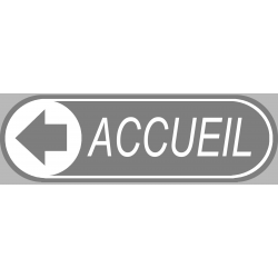 Accueil gris directionnel gauche (19x6cm) - Autocollant(sticker)