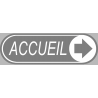 Accueil directionnel vers la droite (19x6cm) - Autocollant(sticker)