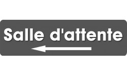 Salle d'attente direction gauche 6 (20x5.5cm) - Autocollant(sticker)