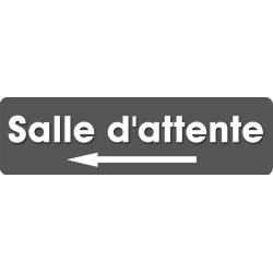 Salle d'attente direction gauche F (20x5.5cm) - Sticker/autocollant